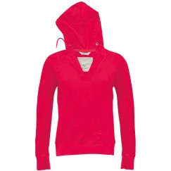 Blank Contrast Women's long sleeve trendy hooded T Blank Bella 190 GSM Hoodie